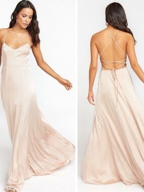 Discontinued Godshaw Goddess Show Me Your Mumu Champagne Luxe Gown